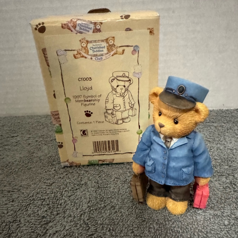 Enesco Cherished Teddies - CT003 Lloyd - Symbol of Membership Figurine 1997